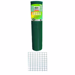 Papillon 89282, Clôture en grillage de fil de fer soudé, Clôture de bordure, Métal, PVC, Vert, Revêtement en zinc, 25 g/m²
