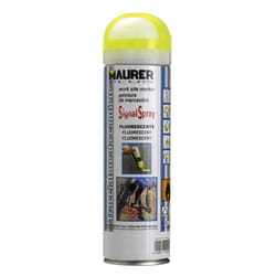 Maurer - Spray Peinture Traceur Jaune Fluorescent 500 ml.