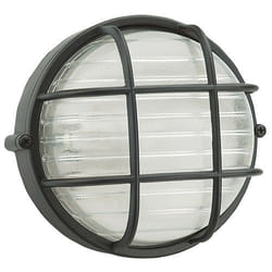 Plafonnier industriel rond noir IP54