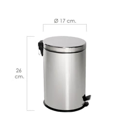Maurer - Poubelle Inox 3 Litres ø 17 x 26 cm.