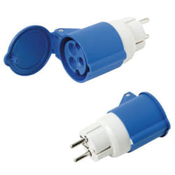 Maurer - Adaptateur Industriel Schuko Cetac Simple 2p Avec Couvercle