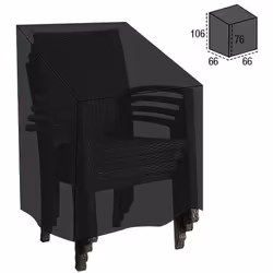 Housse pour chaises empilées. - Dimensions : 66x66x76x106 cm. - Housse conçue en polyéthylène 100 g/m². - Munie d??illets et  ...