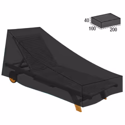 Housse pour transats. - Dimensions : 40x100x200 cm. - Housse conçue en polyéthylène 100 g/m². - Munie d??illets et de corde e ...