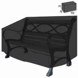 Housse pour banc. - Dimensions : 81x152x76 cm. - Housse conçue en polyéthylène 100 g/m². - Munie d??illets et de corde en nyl ...