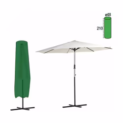 Housse housse parapluie. - Dimensions : diamètre 48x210cm. - Housse en polyéthylène 100 gr/m². - Avec œillets en aluminium et ...