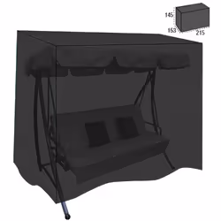 Housse pour balancelle. - Dimensions : 145x153x215cm. - Housse conçue en polyéthylène 100 g/m². - Munie d??illets et de corde ...