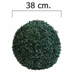 Haie artificielle Papillon boule de buis - Diamètre de la boule : 38 cm. - Feuilles réalisées en PVC vert. - Couleur verte. - ...