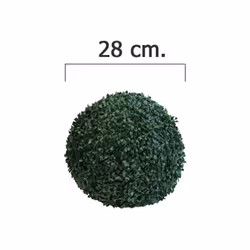Haie artificielle Papillon boule de buis - Diamètre de la boule : 28 cm. - Feuilles réalisées en PVC vert. - Couleur verte. - ...