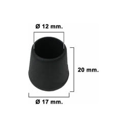 Maurer - Virole Conique Noire 12mm. Blisters 8 pièces.