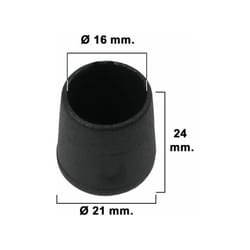 Maurer - Virole Conique Noire 16mm. Blisters 8 pièces.