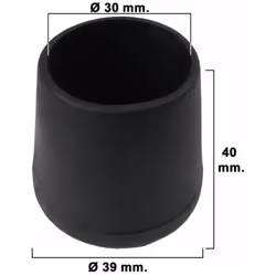 Virole conique. - Diamètre : 30mm - Virole externe en plastique. - Couleur noire. - Blister 2 unités. - Article dit : bouchon ...