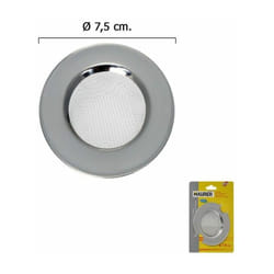 Filtre à panier en maille pour lavabo/évier en acier inoxydable 7,5 cm.