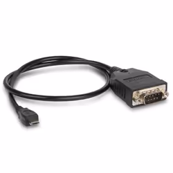 Hamlet XURS232MICROTG, Noir, 0,45 m, RS-232 DB9, Micro USB, Mâle, Mâle