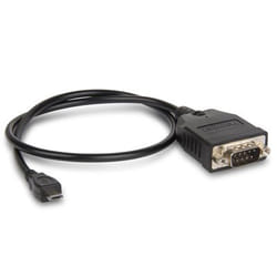 Hamlet XURS232MICROTG câble Série Noir 0,45 m RS-232 DB9 Micro USB