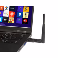 Hamlet HNW600ACU, Sans fil, USB, WLAN, Wi-Fi 5 (802.11ac), 600 Mbit/s, Noir