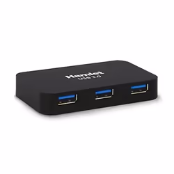 Hamlet XHUB430BK, USB 3.2 Gen 1 (3.1 Gen 1) Micro-B, USB 3.2 Gen 1 (3.1 Gen 1) Type-A, 5000 Mbit/s, 0,9 A, Windows 7 Enterpri ...