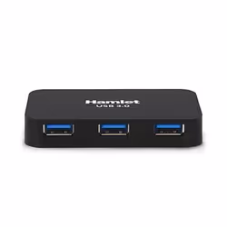 Hamlet XHUB430BKPW hub & concentrateur USB 3.2 Gen 1 (3.1 Gen 1) Micro-B 5000 Mbit/s