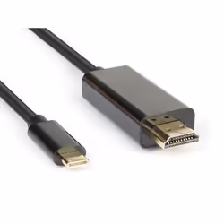 Hamlet XVAUC-HDM4K20, 2 m, USB Type-C, HDMI Type A (Standard), Mâle, Mâle, 4096 x 2560 pixels