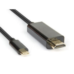 Hamlet XVAUC-HDM4K20 câble vidéo et adaptateur 2 m USB Type-C HDMI Type A (Standard) Noir