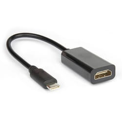 Hamlet XVAUC-HDM4K câble vidéo et adaptateur USB Type-C HDMI Type A (Standard) Noir