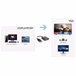 Hamlet XVADP-VGA câble vidéo et adaptateur DisplayPort VGA (D-Sub)
