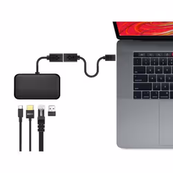 Hamlet XADTC-U2A-MF02 câble USB 0,2 m USB 3.2 Gen 1 (3.1 Gen 1) USB A USB C Noir - Vue supplémentaire 4