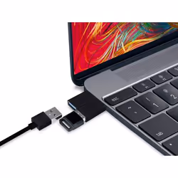 Hamlet XADTC-U2A-MF changeur de genre de câble USB Type-C USB Type-A Noir