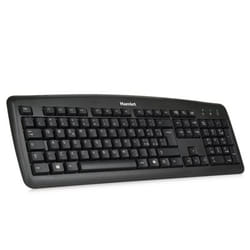 Hamlet XKKITA2-D1W-BK clavier USB QWERTZ Allemand Noir