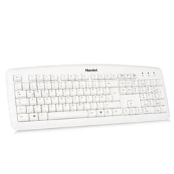 Hamlet XKKITA2-D1W-WH clavier USB QWERTZ Allemand Blanc