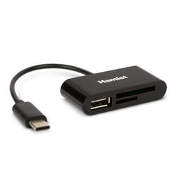 Hamlet XZR100UC lecteur de carte mémoire USB 2.0 Type-C Noir