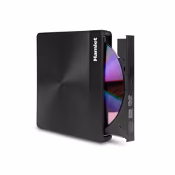 Hamlet XDVDSLIM3AC, Noir, Plateau, Ordinateur portable, DVD±RW, CD-R, CD-RW, DVD+R, DVD+RW, DVD+RW DL, DVD-RAM, Windows 10, W ...
