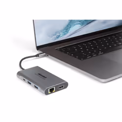 Hamlet HDKC-PD400H station d'accueil Avec fil USB 3.2 Gen 1 (3.1 Gen 1) Type-C Gris - Vue supplémentaire 5