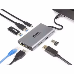 Hamlet HDKC-PD400D station d'accueil Avec fil USB 3.2 Gen 1 (3.1 Gen 1) Type-C Gris