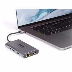 Hamlet HDKC-PD400D station d'accueil Avec fil USB 3.2 Gen 1 (3.1 Gen 1) Type-C Gris