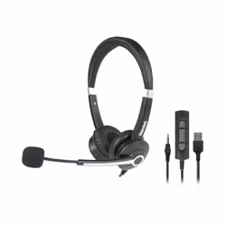Hamlet HHEADM-UJS, Avec fil, Bureau/Centre d'appels, 20 - 20000 Hz, 95 g, Casque, Noir