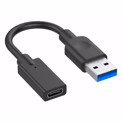 Hamlet XADU3-UCF01, 0,1 m, USB A, USB C, USB 3.2 Gen 1 (3.1 Gen 1), 5 Gbit/s, Noir