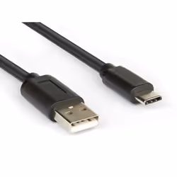 Hamlet XCU2A-UC-MM10, 1 m, USB A, USB C, USB 2.0, 480 Mbit/s, Noir