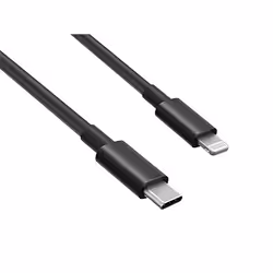 Hamlet XCUC-LGT150, 1,5 m, Lightning, USB C, Mâle, Mâle, Noir