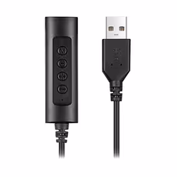 Hamlet HHEADA-UA, USB-A, 3,5mm, 0,8 m, Noir