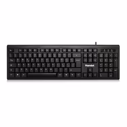 Hamlet KU200, Taille réelle (100 %), Avec fil, USB, QWERTY, Noir