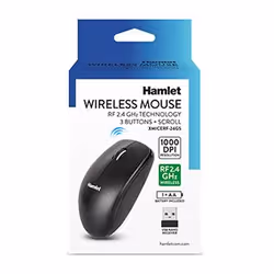Hamlet XMICERF-24GS souris Universel Ambidextre RF Wireless + USB Type-A Optique 1000 DPI