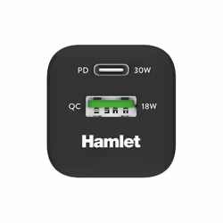 Hamlet XPDC-G3018Q chargeur d'appareils mobiles Universel Noir Secteur Charge rapide Intérieure