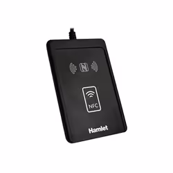 Hamlet HUSCR-CIEP, USB 2.0, Paiement sans contact, 1,5 m, Noir, 92 g