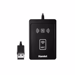 Hamlet HUSCR-CIEP lecteur de cartes à puce USB USB 2.0 Noir