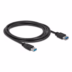 Hamlet XCU3A-MF10 câble USB USB 3.2 Gen 1 (3.1 Gen 1) 1 m USB A Noir - Vue supplémentaire 2