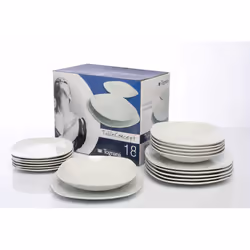 Tognana Porcellane SE070180000, 6 personne(s), Porcelaine, Blanc, Splendor, 25 cm, 21 cm