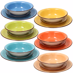 Tognana Porcellane Louise, 6 personne(s), Vitrocéramique, Multicolore, Louise, 27,3 cm, 21,2 cm