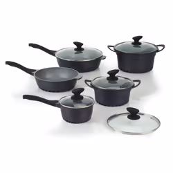 Tognana Porcellane V449111AGRM, Aluminium, Noir, Aluminium, Noir, Verre, 10 pièce(s)