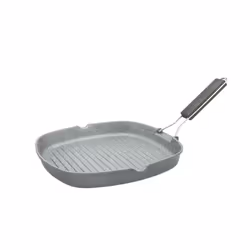 Tognana Porcellane WI758BBAMNF, Carré, Poêle grill, Noir, Gris, Technologie floatech, Mythos, Aluminium