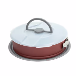 Tognana Porcellane W444434GGBO, Moule à charnière, Rond, Surface plate, 260 °C, Gris, Rouge, Acier au carbone, Plastique